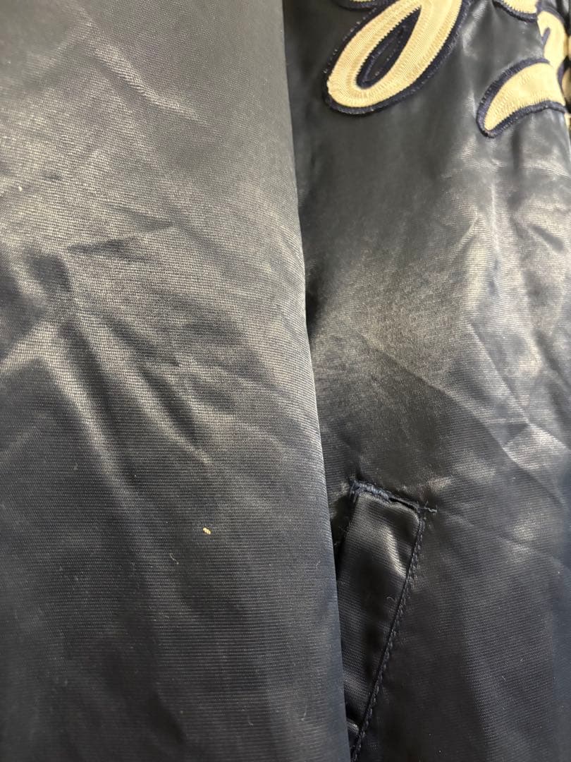 スターターMLBヤンキース刺繍スタジャン ネイビー　 レア2XL 90s