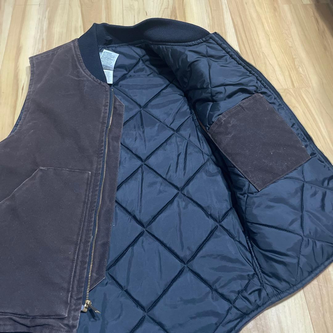 USA製　カーハート ダックベスト　ダークブラウン　DKB