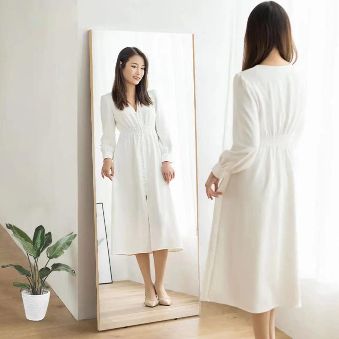 フィルムミラー 全身鏡 幅100cmx160cm 割れない鏡 壁掛け ブラック黒