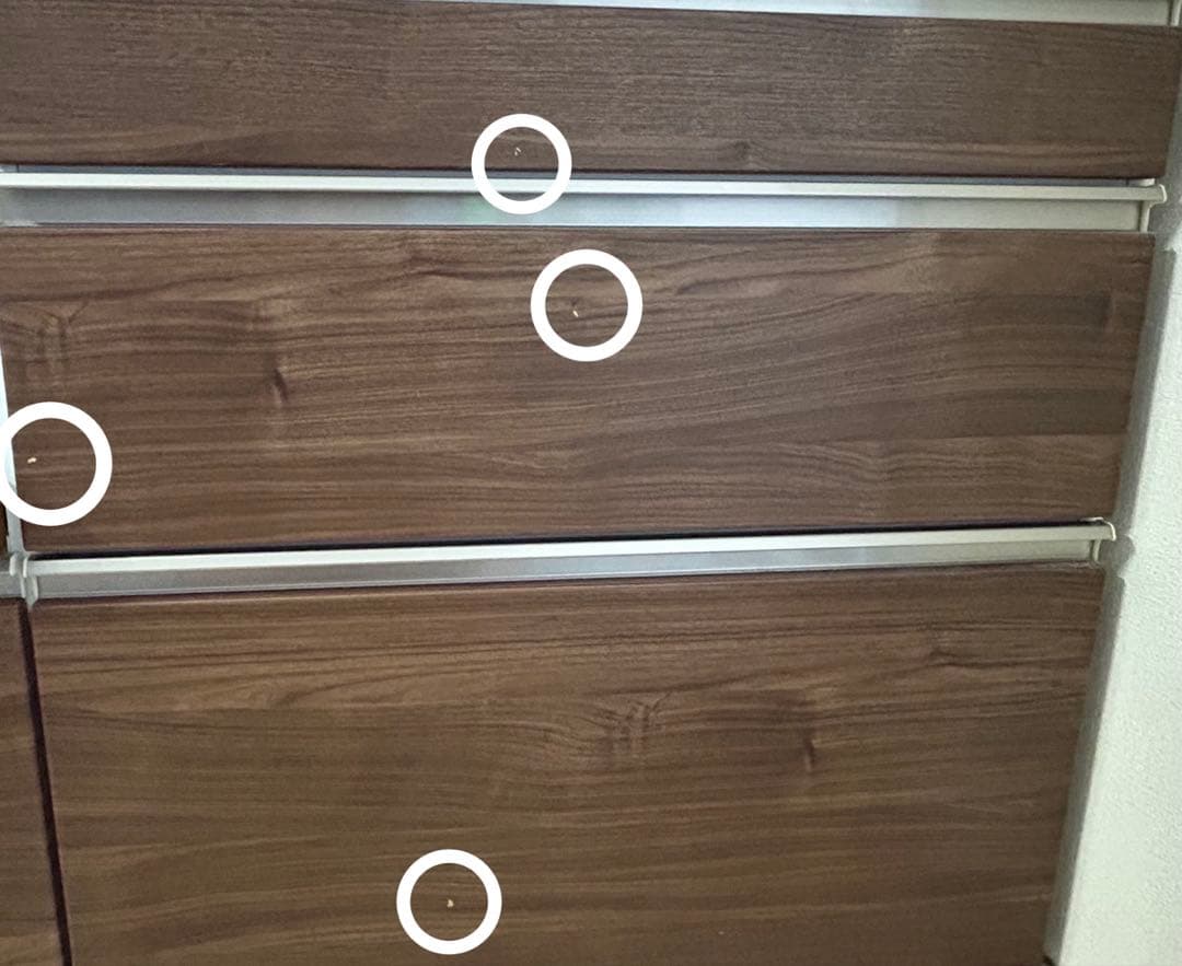 tethujinmama 食器棚 キッチンボード 木目調 ウォルナット