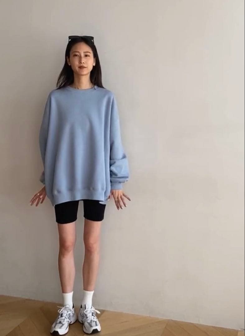 新品SeaRoomlynn Volume Sweat プルオーバー ライトブルー
