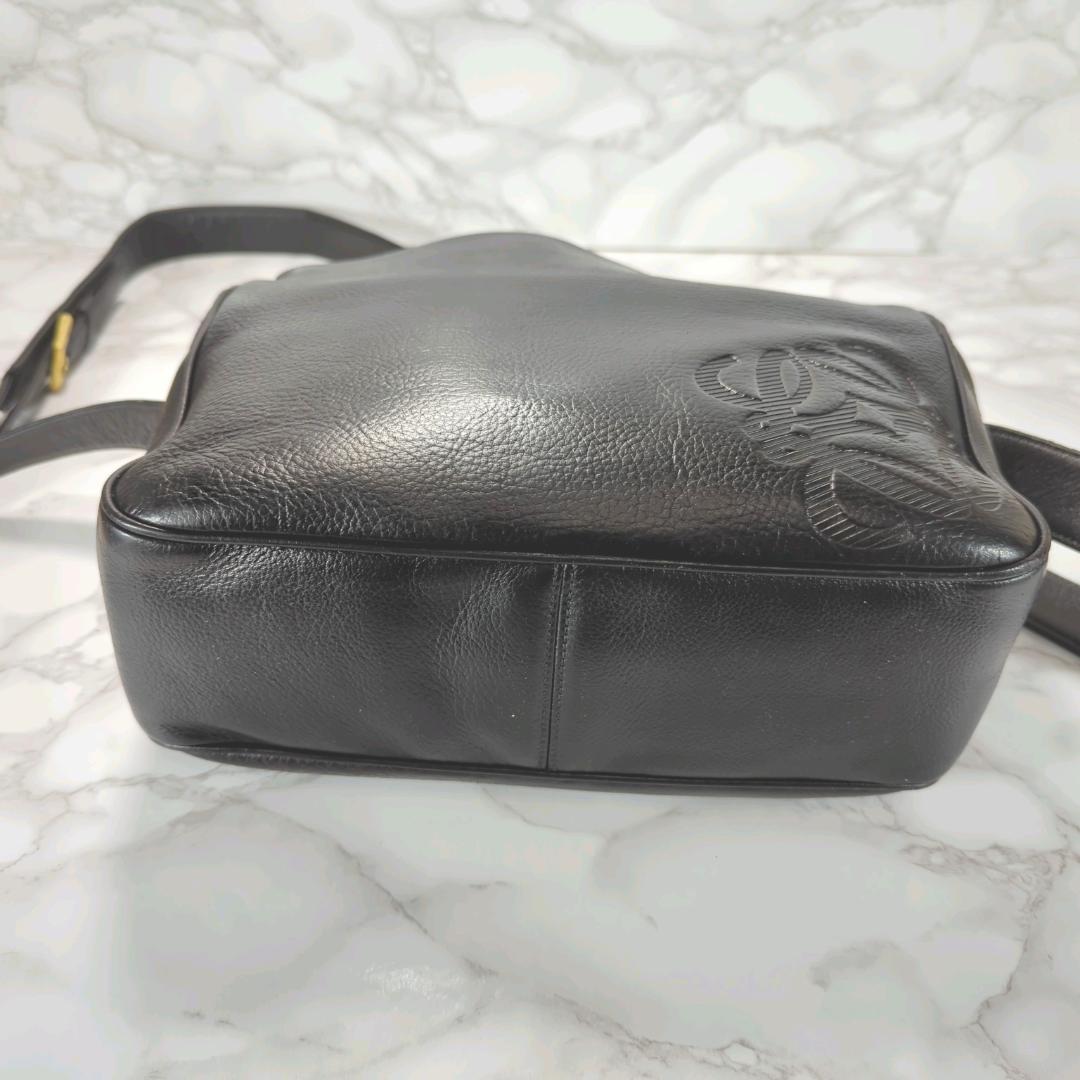 [美品]　LOEWE ロエベ アナグラム シ ョルダーバッグ ブラック