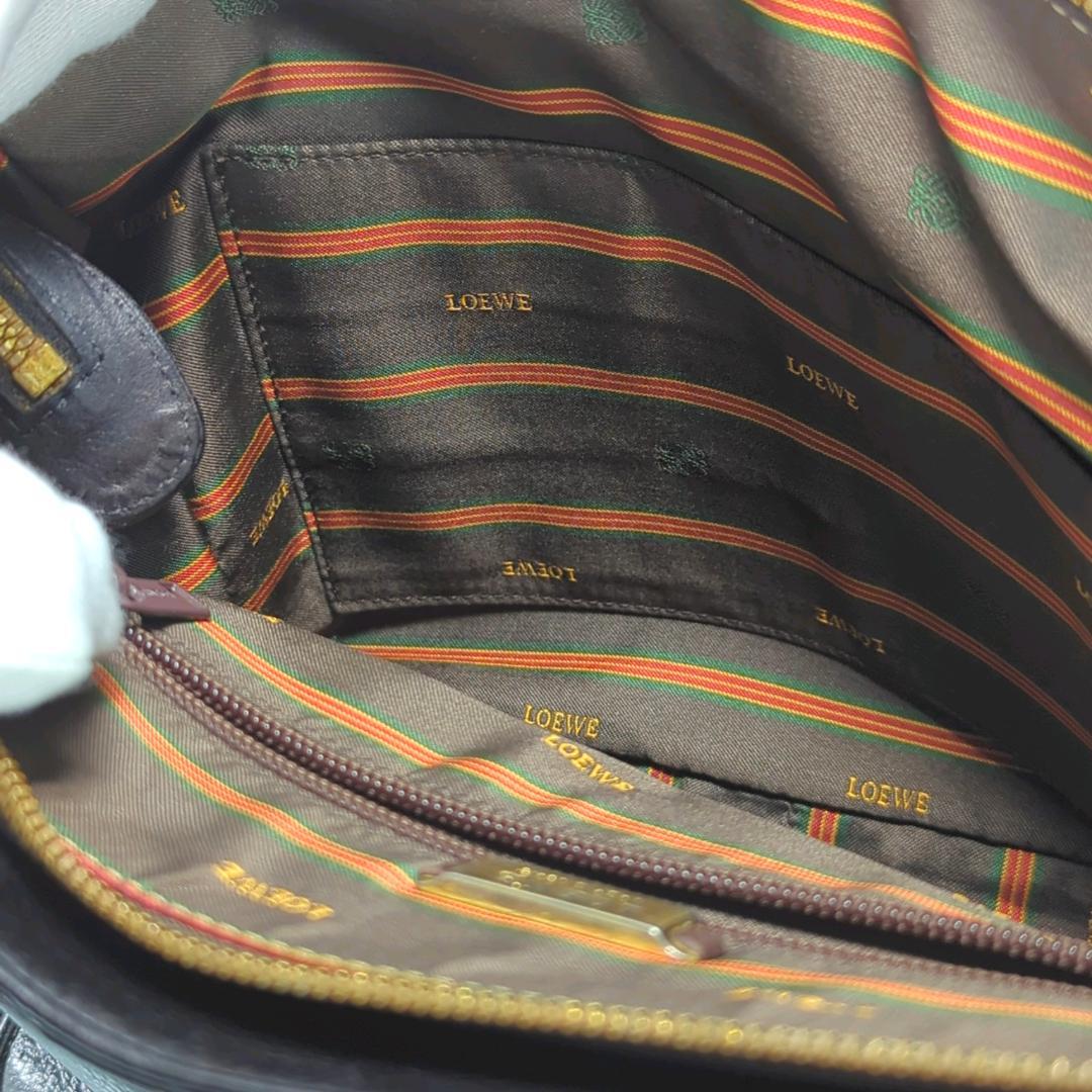 [美品]　LOEWE ロエベ アナグラム シ ョルダーバッグ ブラック