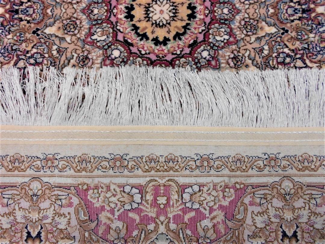 170万ノット！輝く、多色織絨毯！本場イラン産150×225cm‐201231