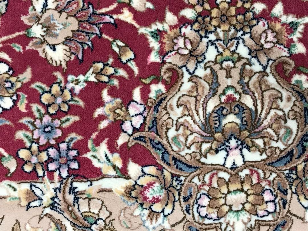 170万ノット！輝く、多色織絨毯！本場イラン産150×225cm‐201231