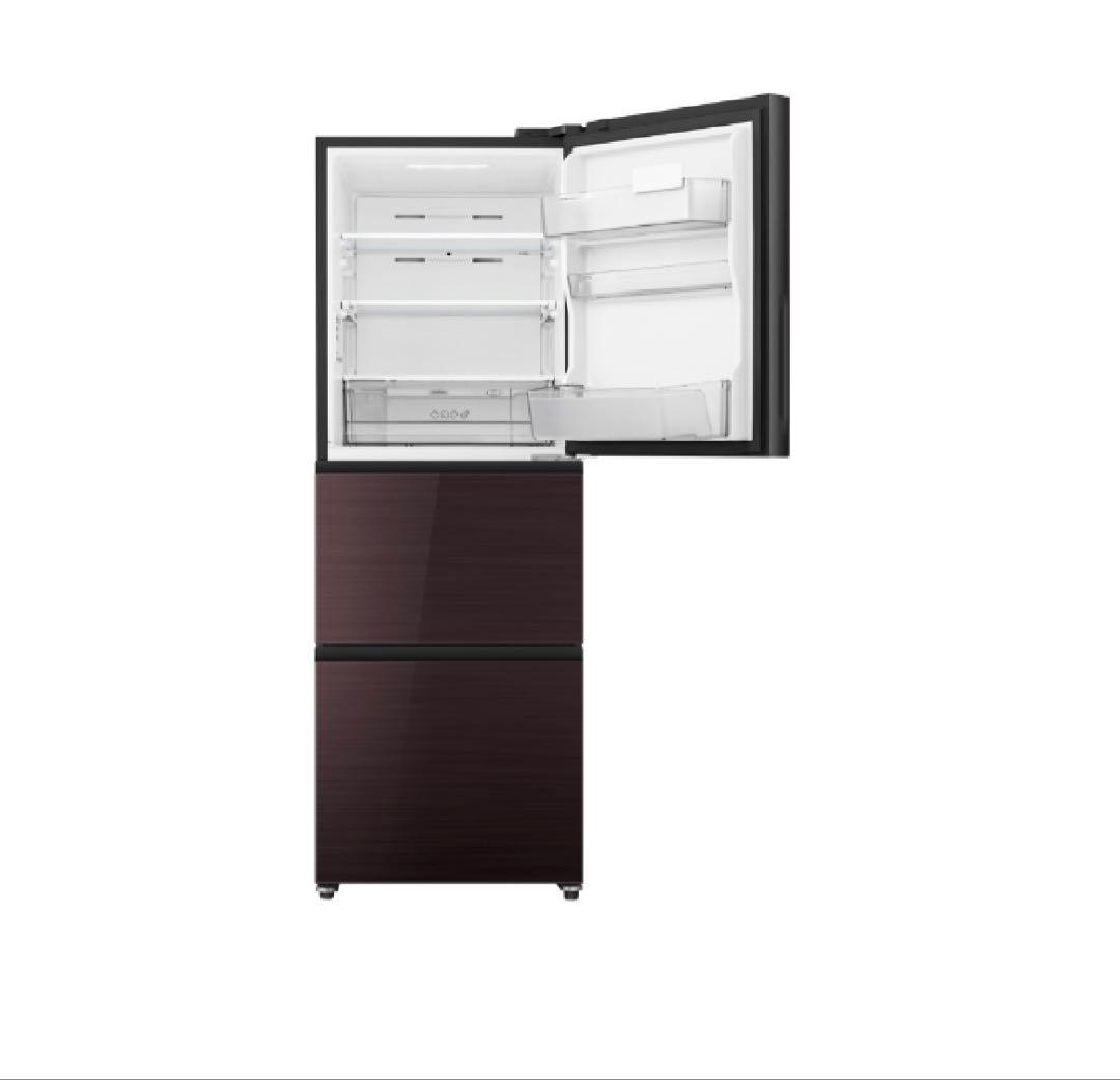 Hisense 2024製3ドア冷蔵庫 283L ダークブラウン G280HBR