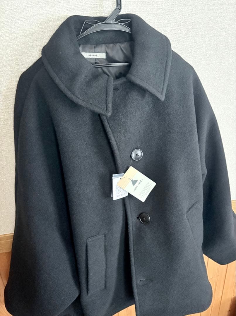 ［タグあり］ニコアンド ライトモッサドルマンジャケットコート 黒