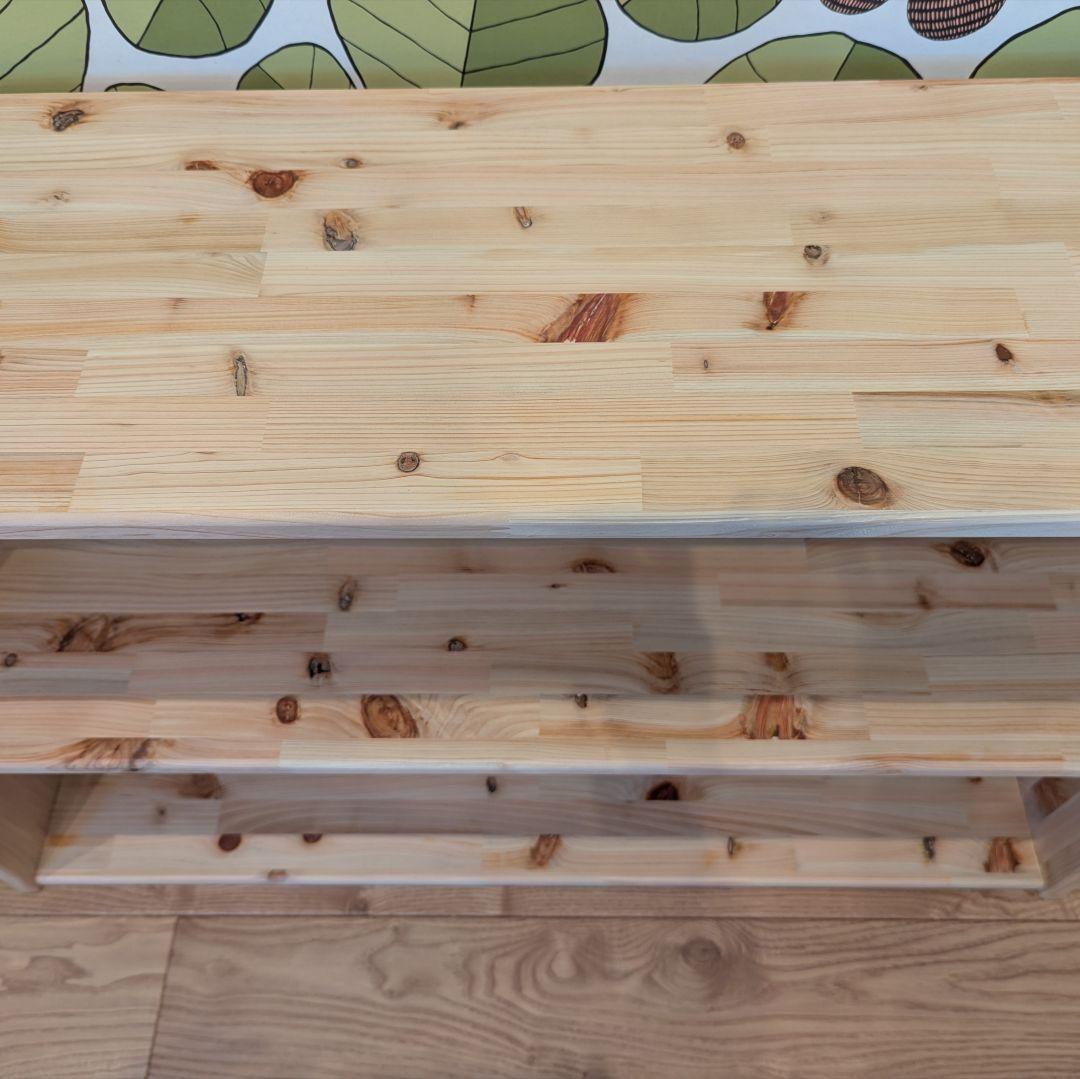 nana＊　ロ型オープンシェルフ　木製棚　檜　本棚　トロファスト