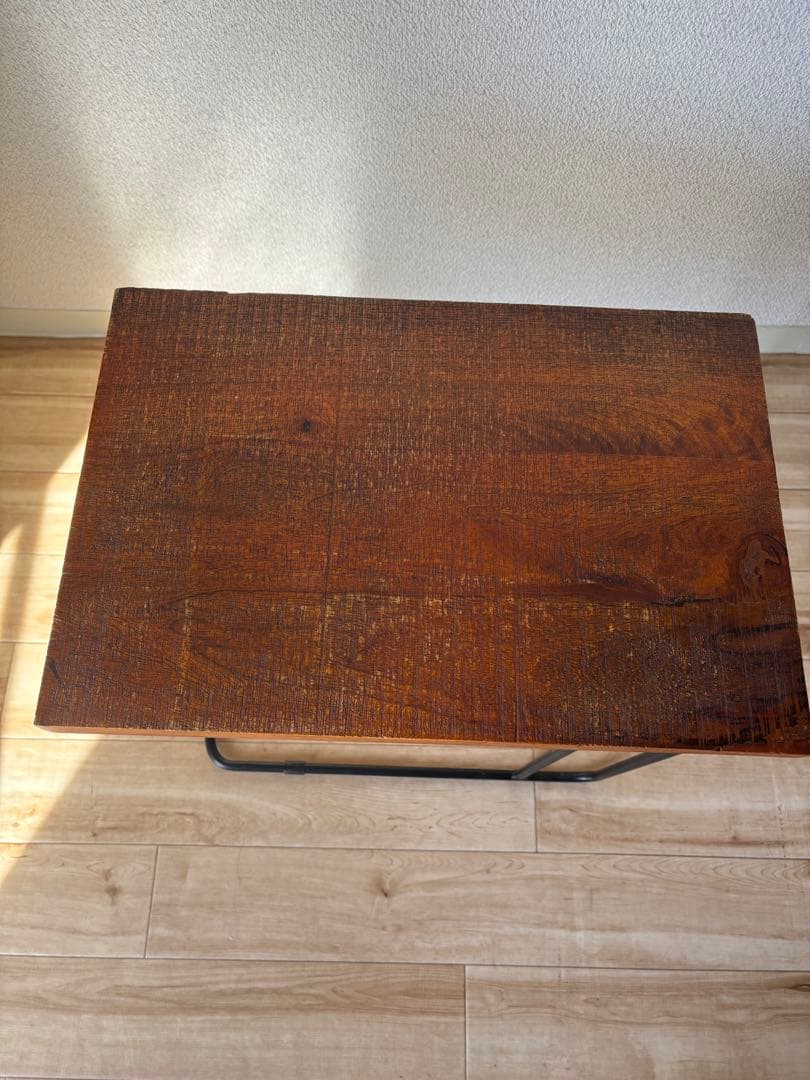 U アイアン サイドテーブル(ブラウン)