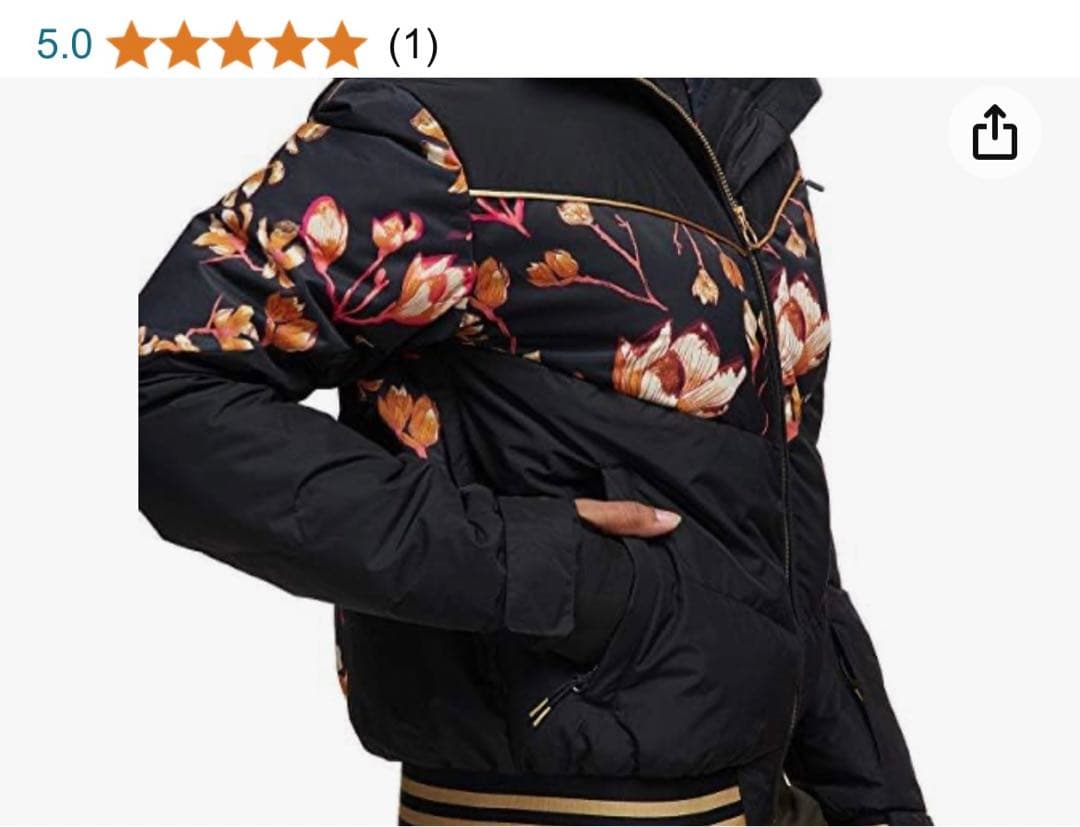 ROXY 花柄 ウィンタージャケット DRYFLIGHT 15K