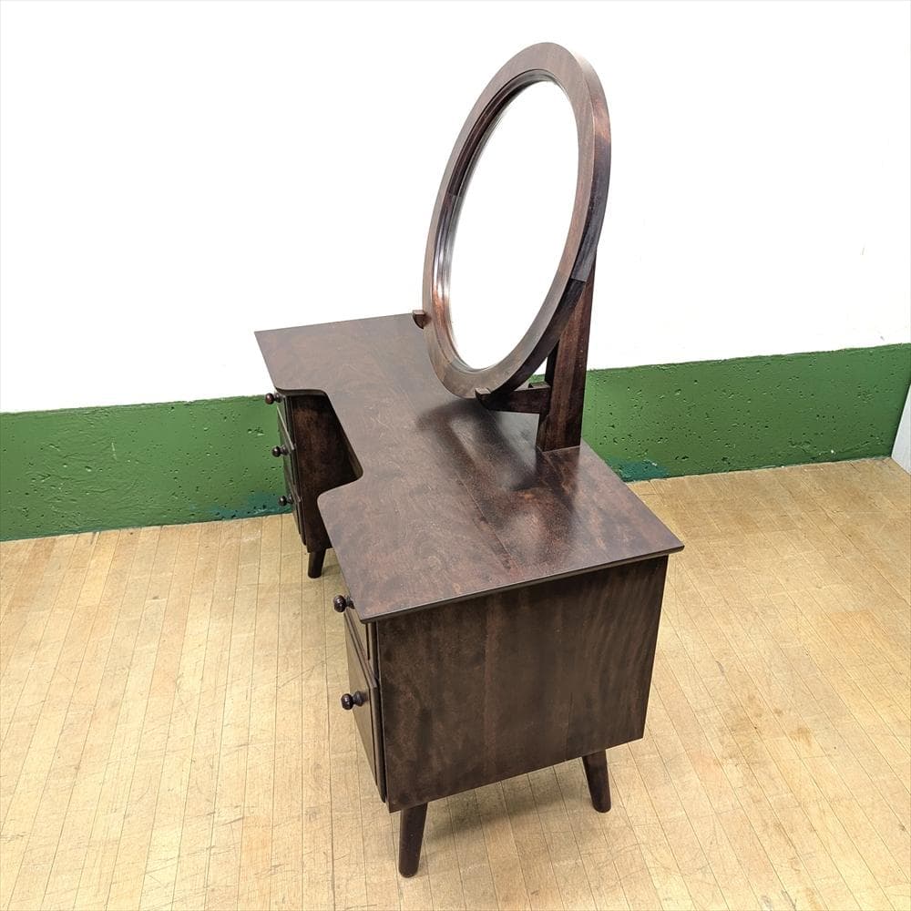 九州民芸家具　筑前民芸家具　樺 カバ材　無垢　ドレッサー　鏡台　化粧台　一面鏡