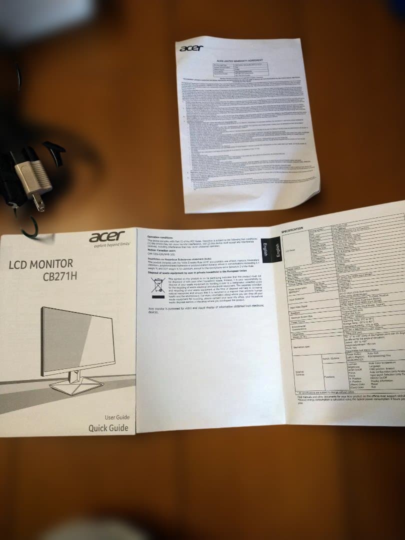 Acer モニター27インチCB1Series