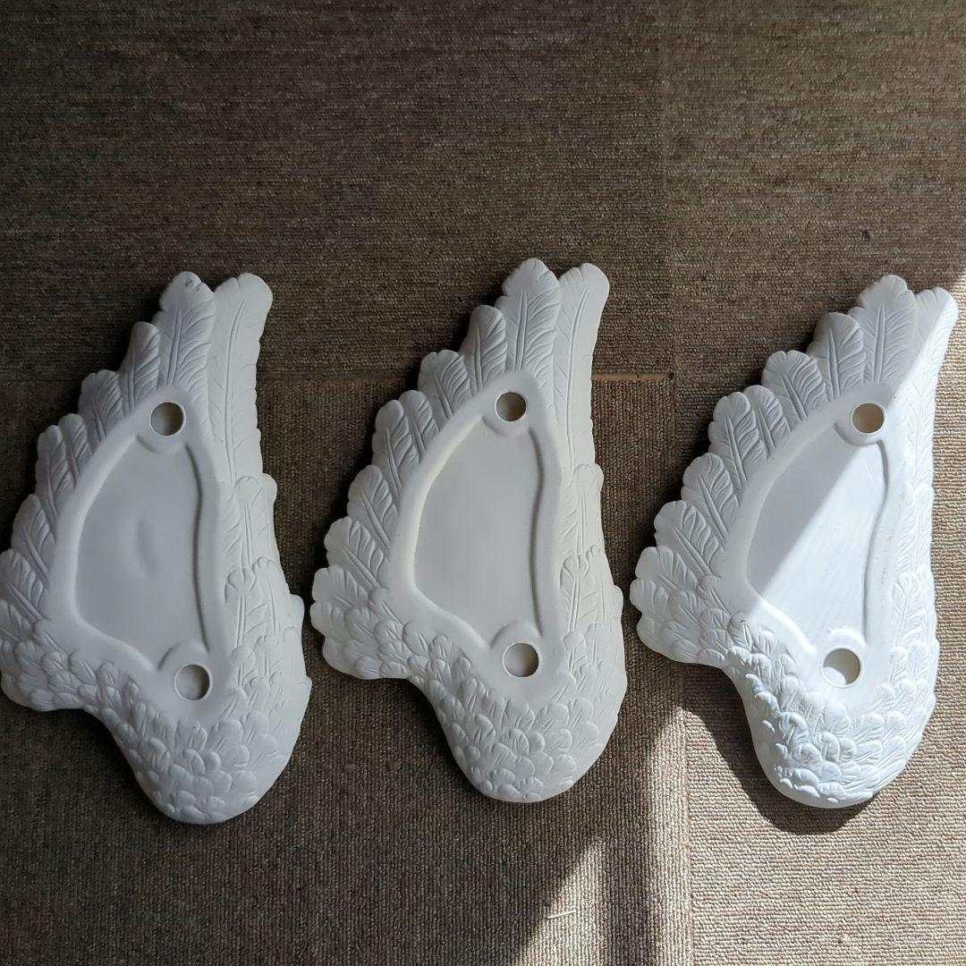 Francfranc天使の羽 ホワイト皿　Ｌサイズ３　Ｓサイズ１