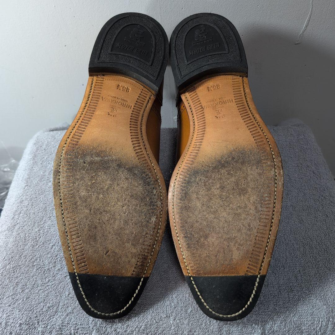 SCOTCHGRAIN ウィング ストレート メダリオン レザー ブラウン