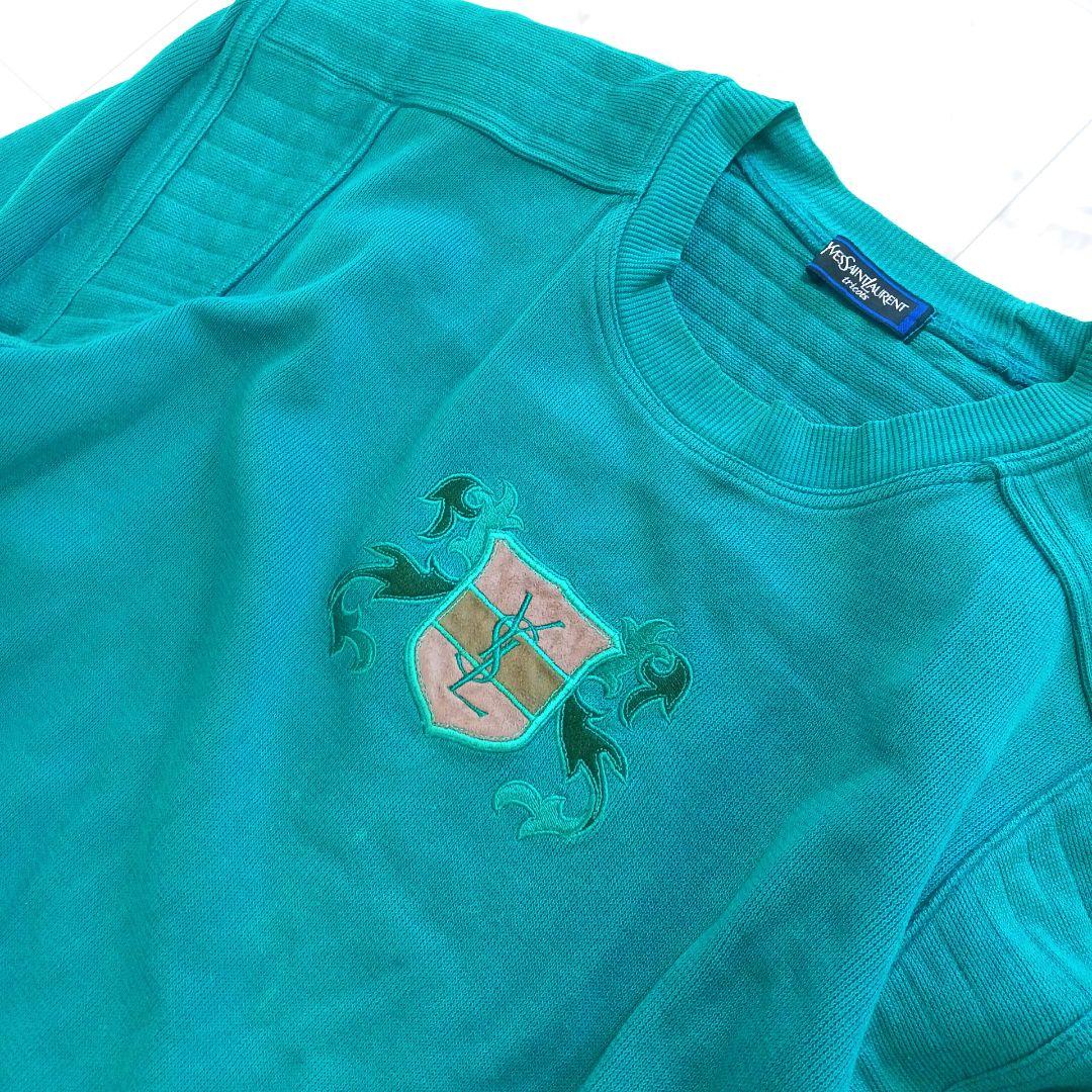 90s YSL tricot ヴィンテージ スウェット 刺繍ロゴ　y2k 希少