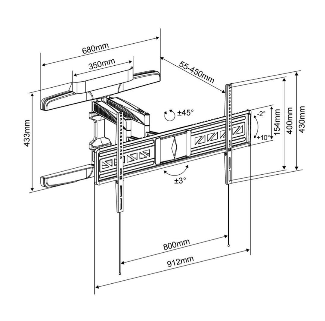 TVセッター VA426 Lサイズ 55-90インチ対応