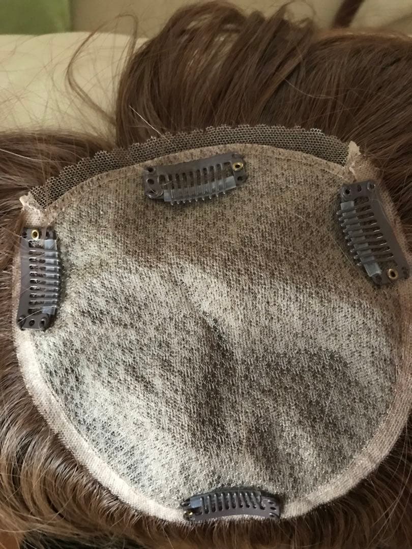 百合子　ひよピース 部分かつら ウィッグ つけ毛 増毛 頭頂部 ライトブラウン