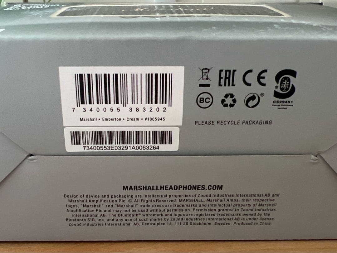 Marshall ワイヤレススピーカー(ホワイト)箱あり★