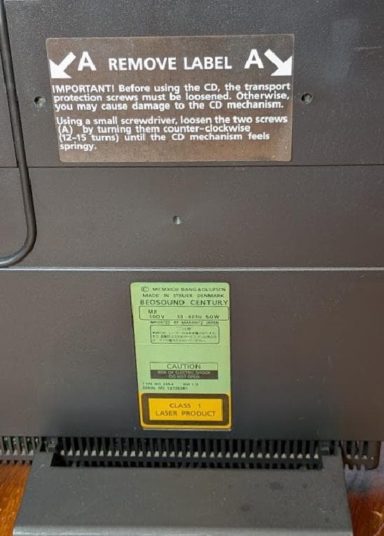 Bang&Olufsen★Beosound Century 　完全作動　ブラック