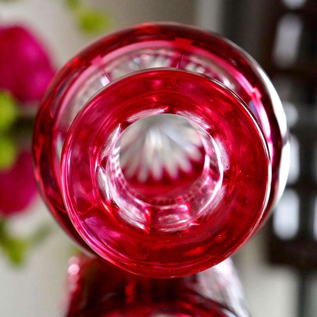 美品★オールドバカラBACCARAT 金赤被せ ドゥエ 香水瓶 Sサイズ★極希少