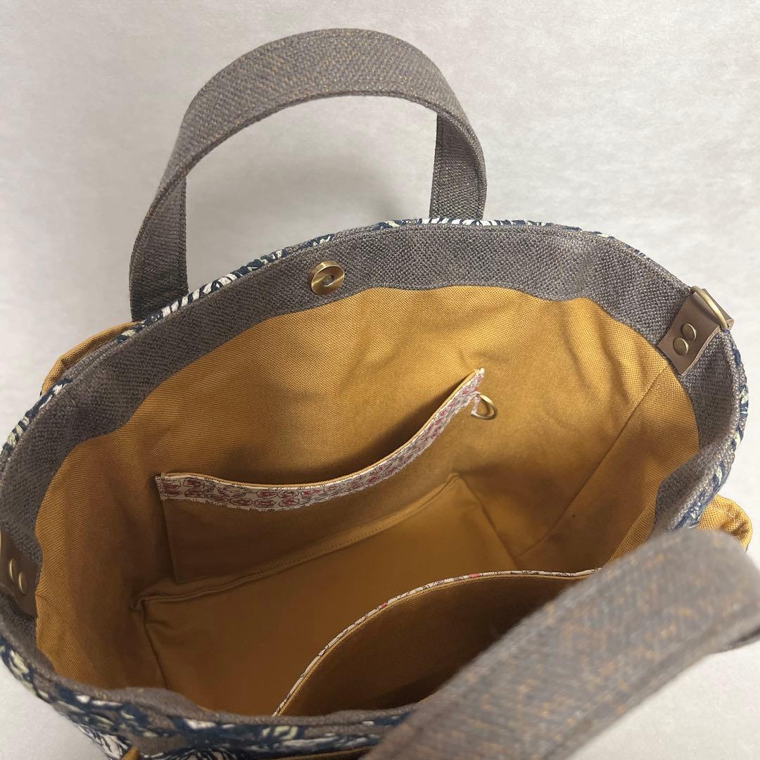 ハンドメイド　ミナペルホネン　ドローストリングバッグ⑅︎◡̈︎*