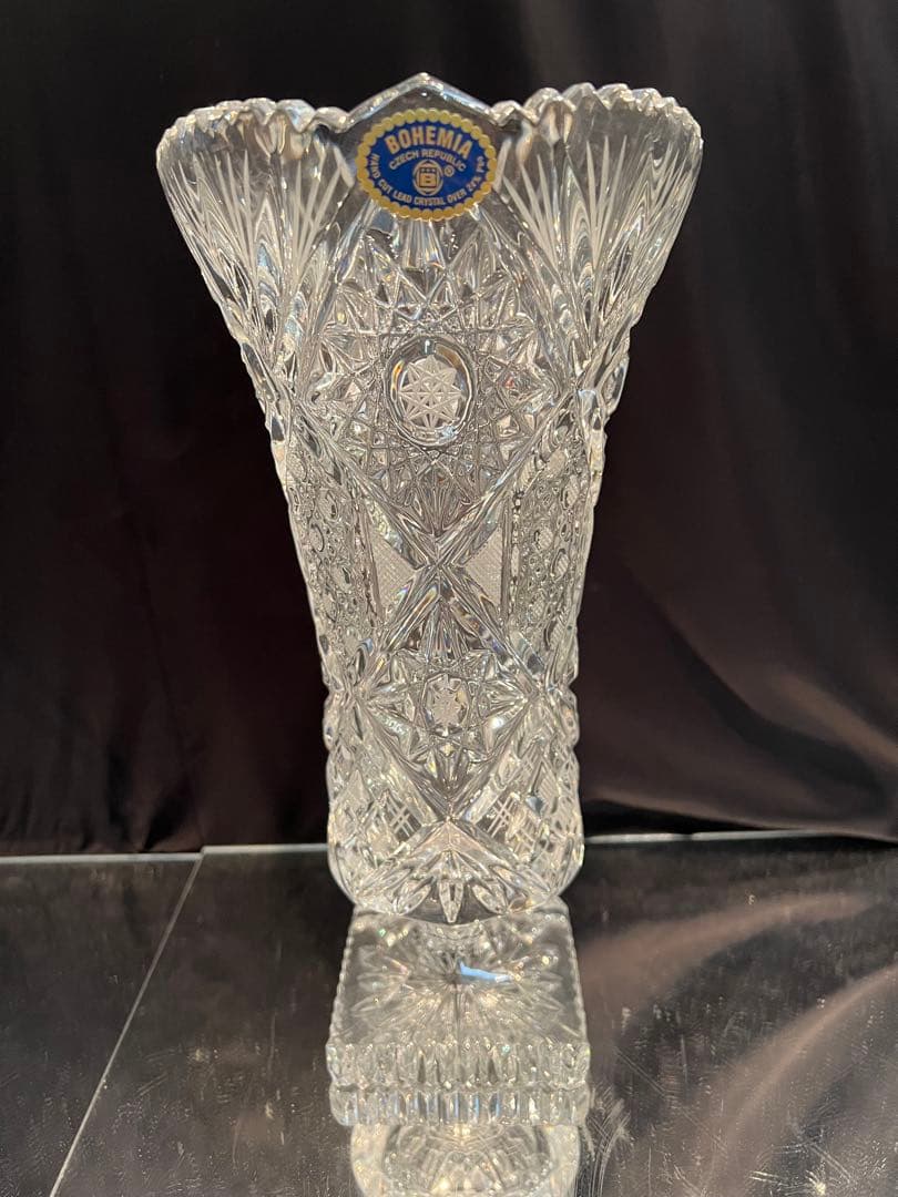ボヘミア　88993/86181/109 クリスタル花器　チェコ