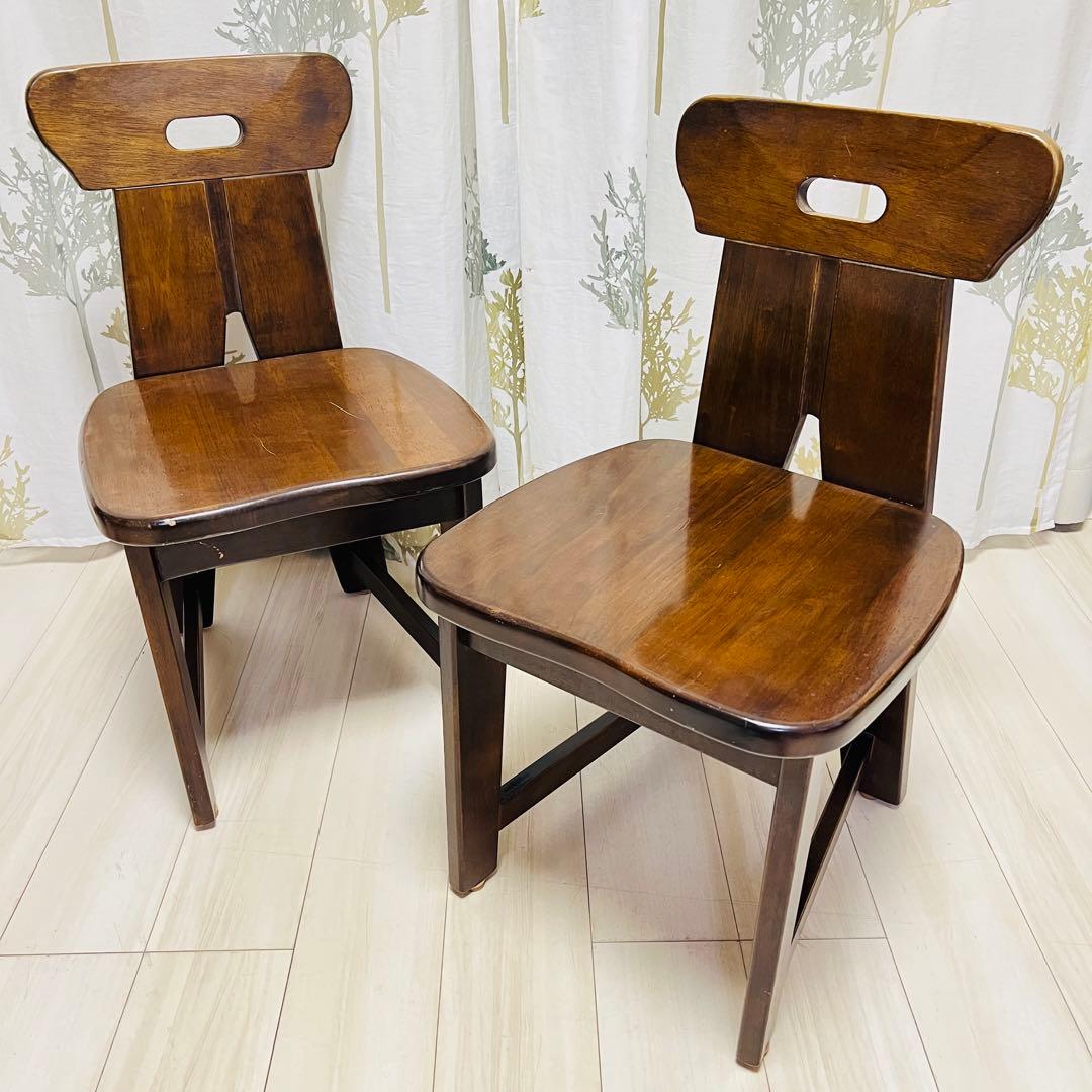 【廃盤品】カリモク RUSTIC 2脚セット ダイニングチェア①