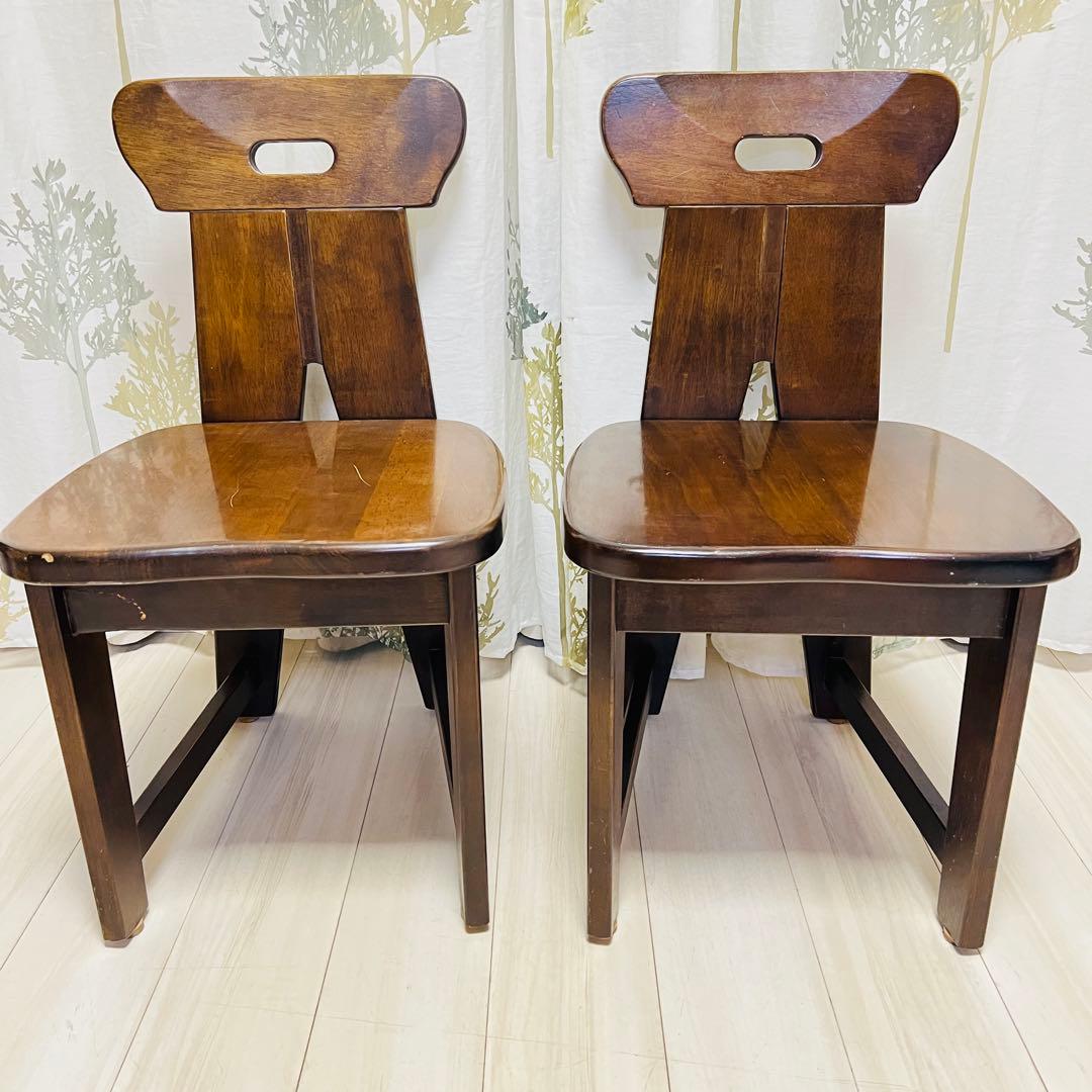 【廃盤品】カリモク RUSTIC 2脚セット ダイニングチェア①