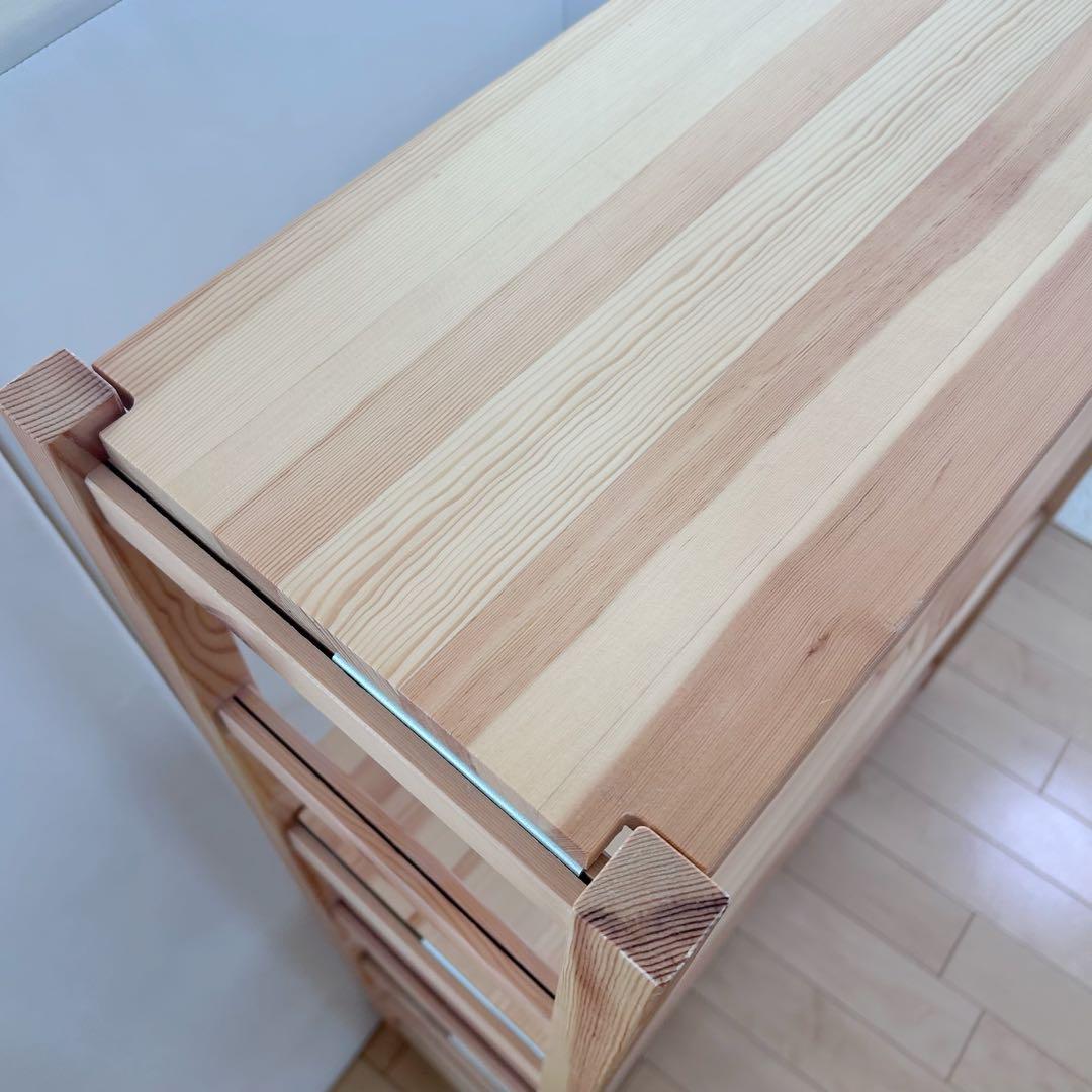 無印良品　パイン材　ユニットシェルフ　幅86 スリムシェルフ　棚　可動棚