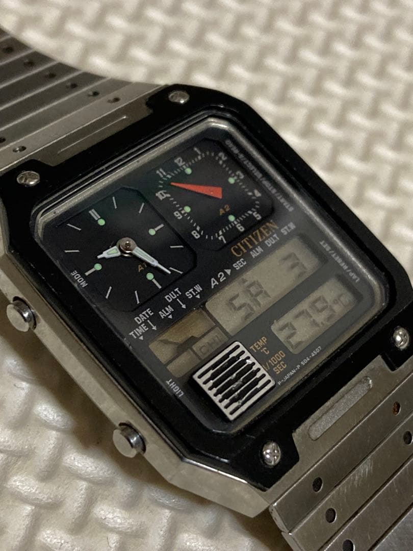 訳あり シチズン サーモセンサー 8981-084535 アナデジテンプ