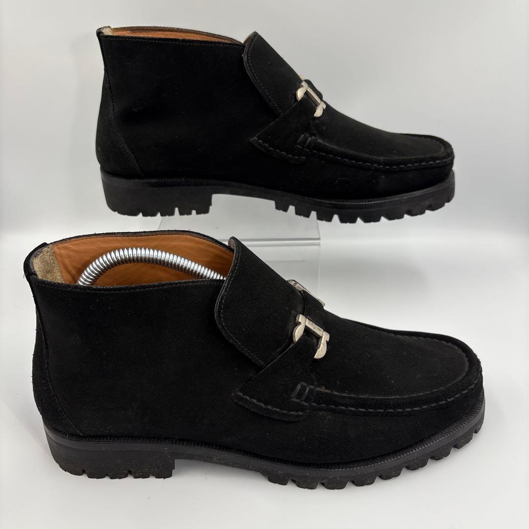 美品✨サルヴァトーレフェラガモ 黒　スエード　アンクル　ブーツ　ガンチーニ