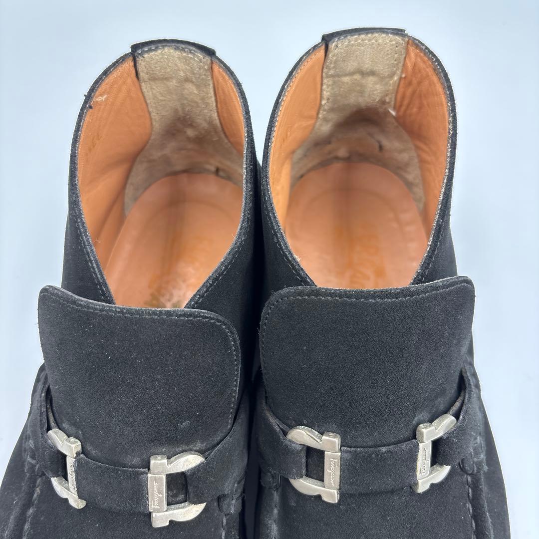 美品✨サルヴァトーレフェラガモ 黒　スエード　アンクル　ブーツ　ガンチーニ