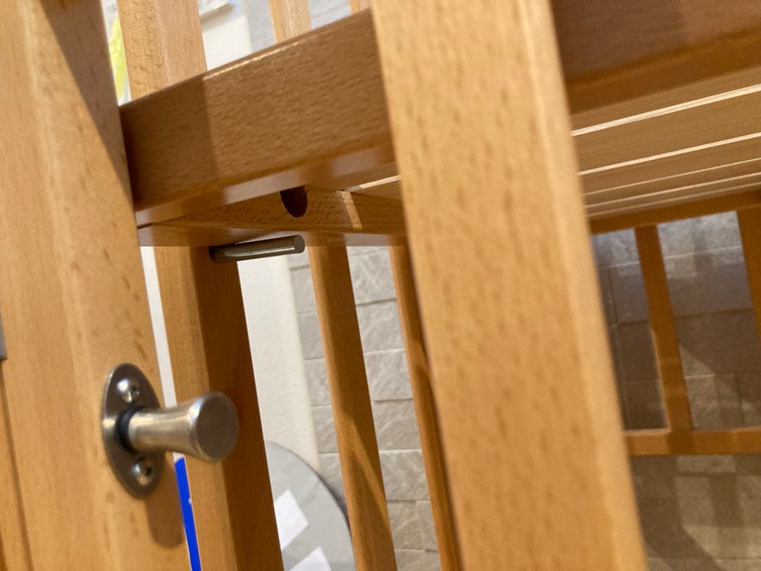 国産木製ベビーベッド ハイタイプ　ヤマサキ