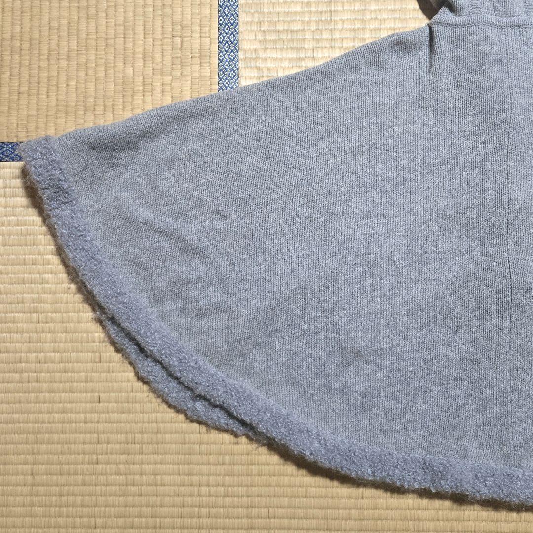 バーバリーブルーレーベル ポンチョコート ケープ マント ボア ファー フード