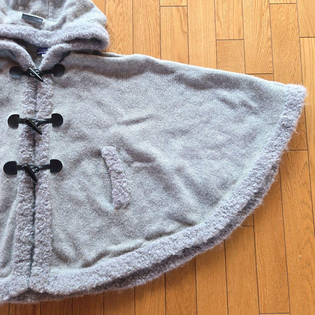 バーバリーブルーレーベル ポンチョコート ケープ マント ボア ファー フード