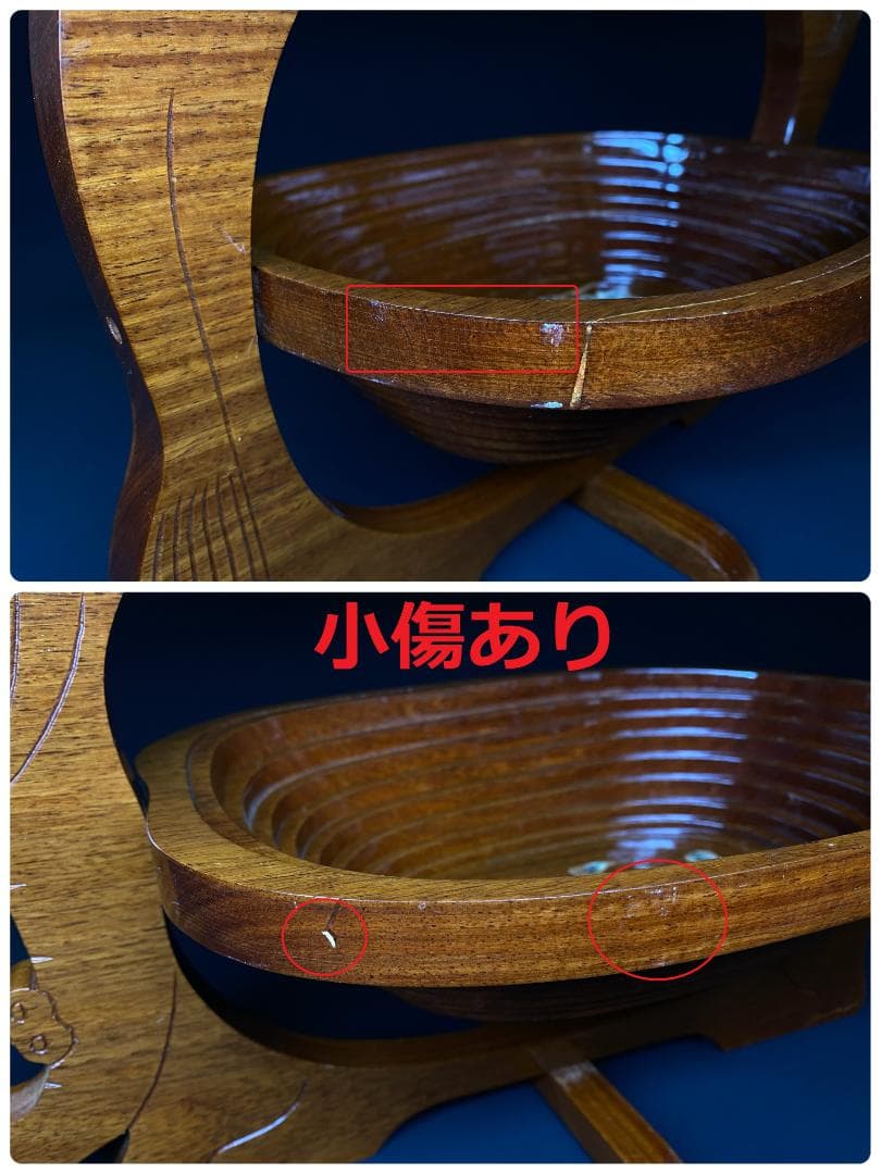 象のバスケット（螺鈿細工）