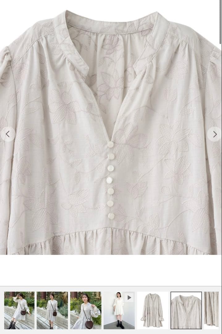 COCODEAL ココディール　エンブロイダリーティアードミニワンピース