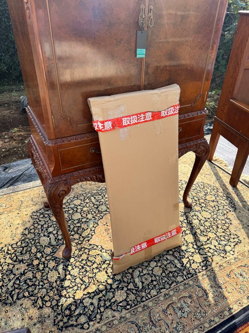 英国アンティーク カクテルキャビネット 1930年代 ウォルナット材 未使用保管