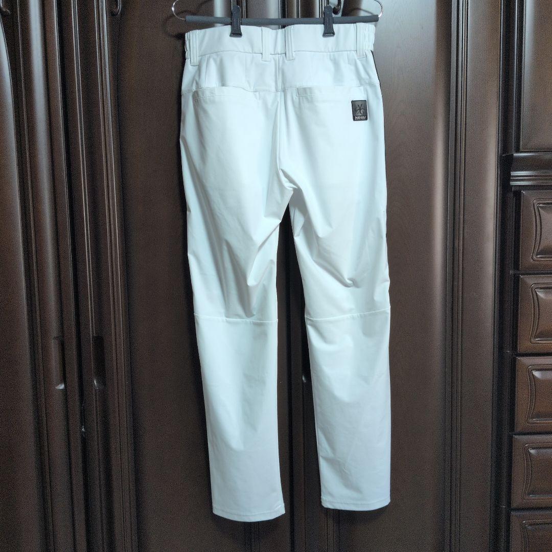 SY32:メンズ:Lサイズ:カルビコ スリム サイドラインパンツ:白/黒ライン