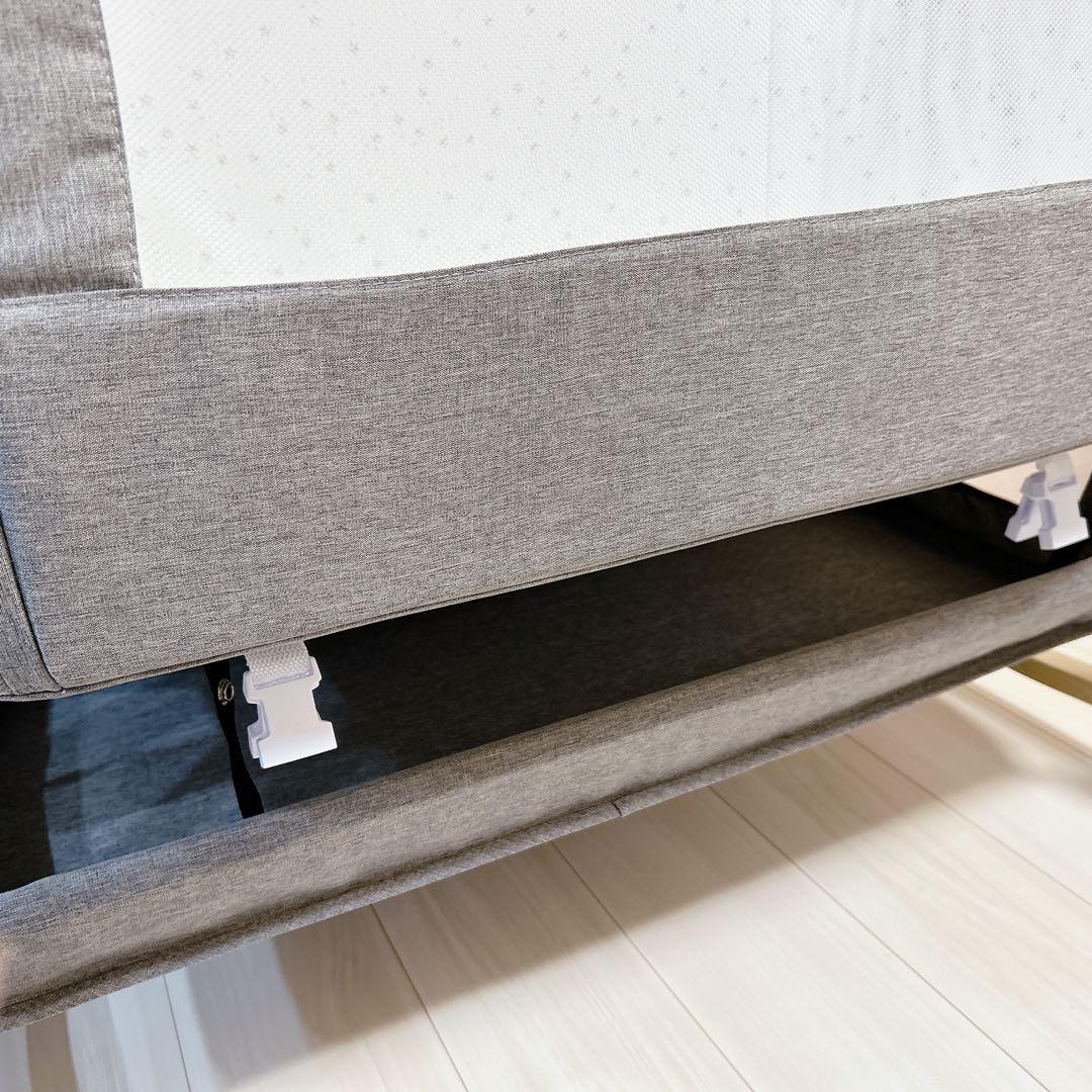 【美品】HZDMJ ベビーベッド グレー