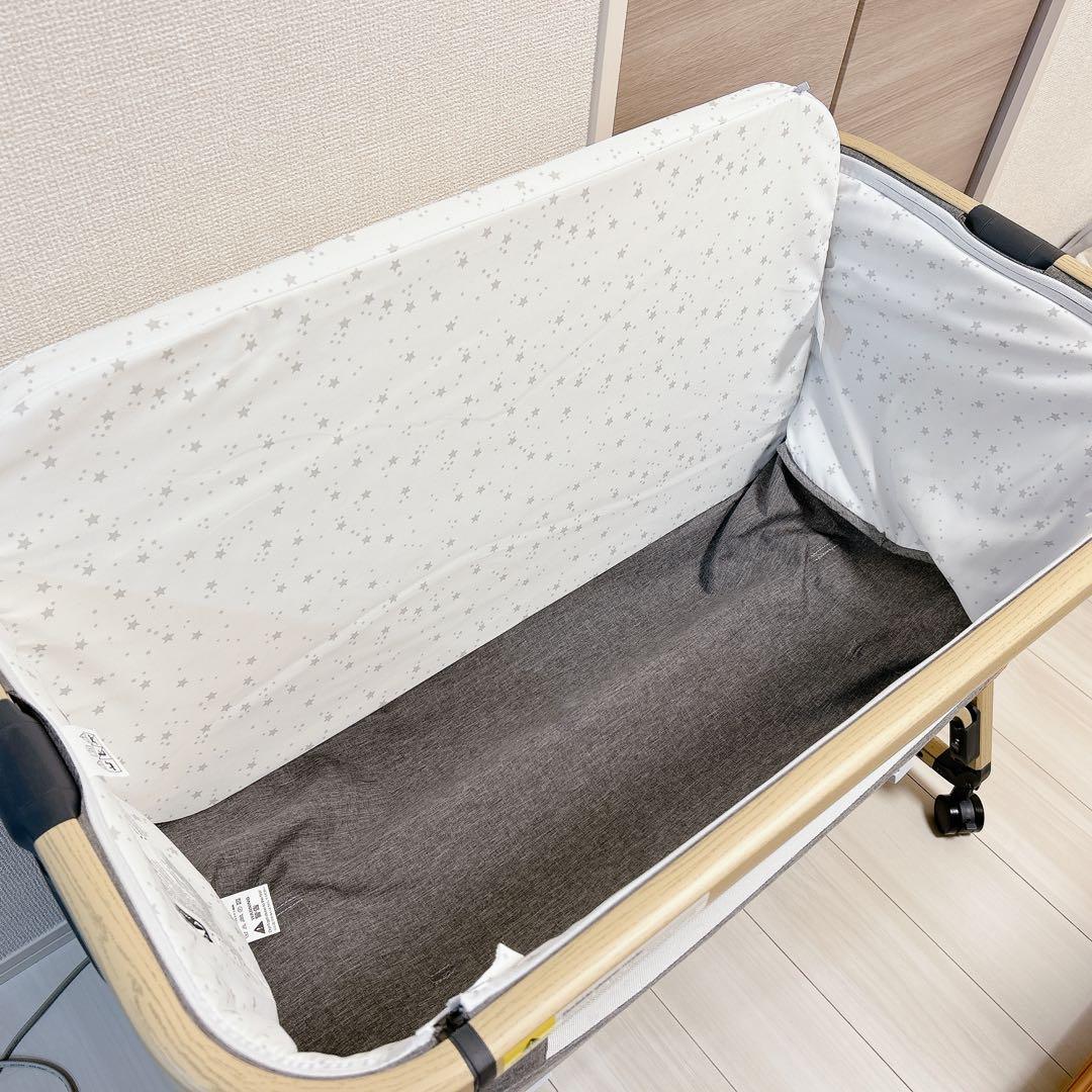 【美品】HZDMJ ベビーベッド グレー