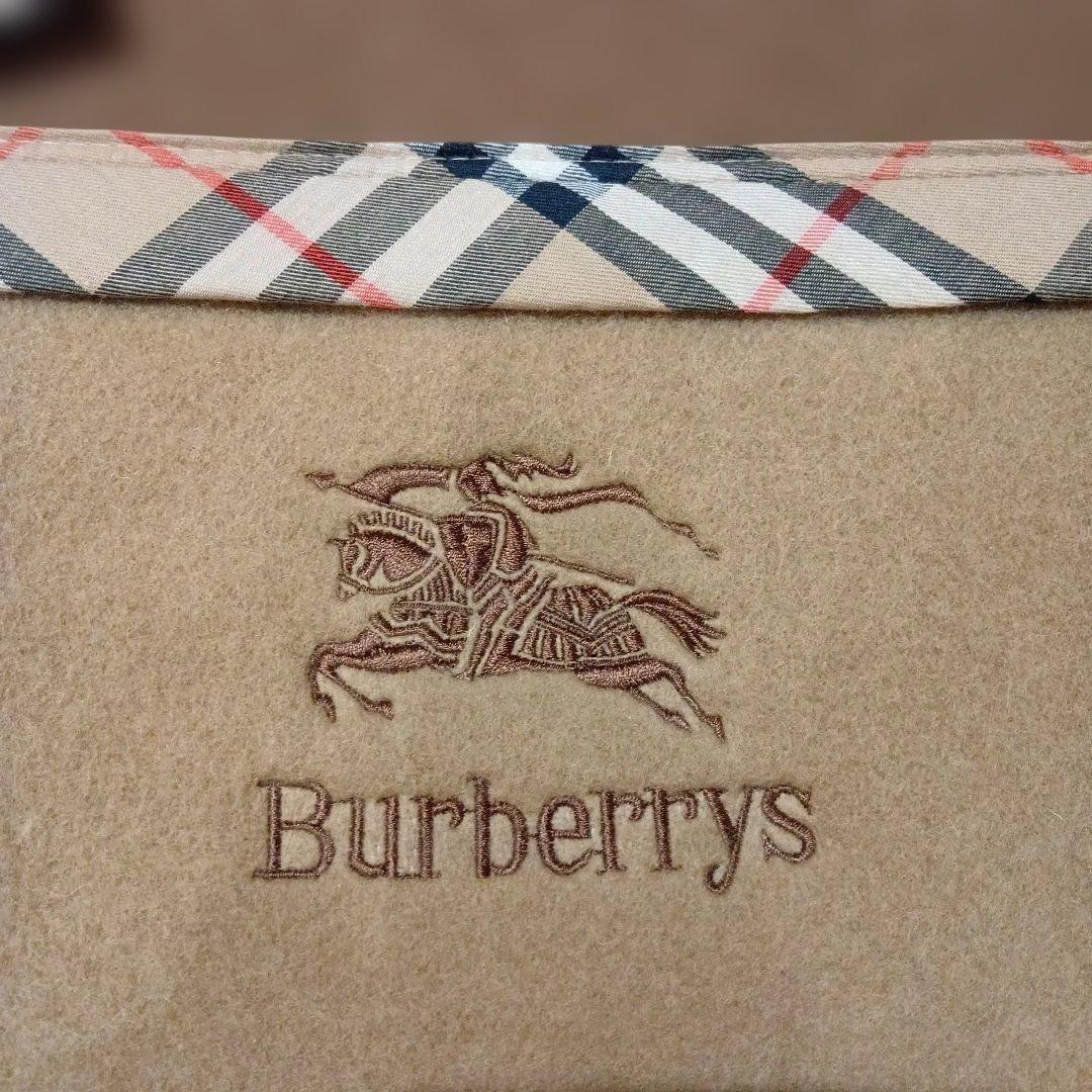 【限定価格】②☆未使用☆バーバリー/ウール100%純毛毛布140cmx200cm