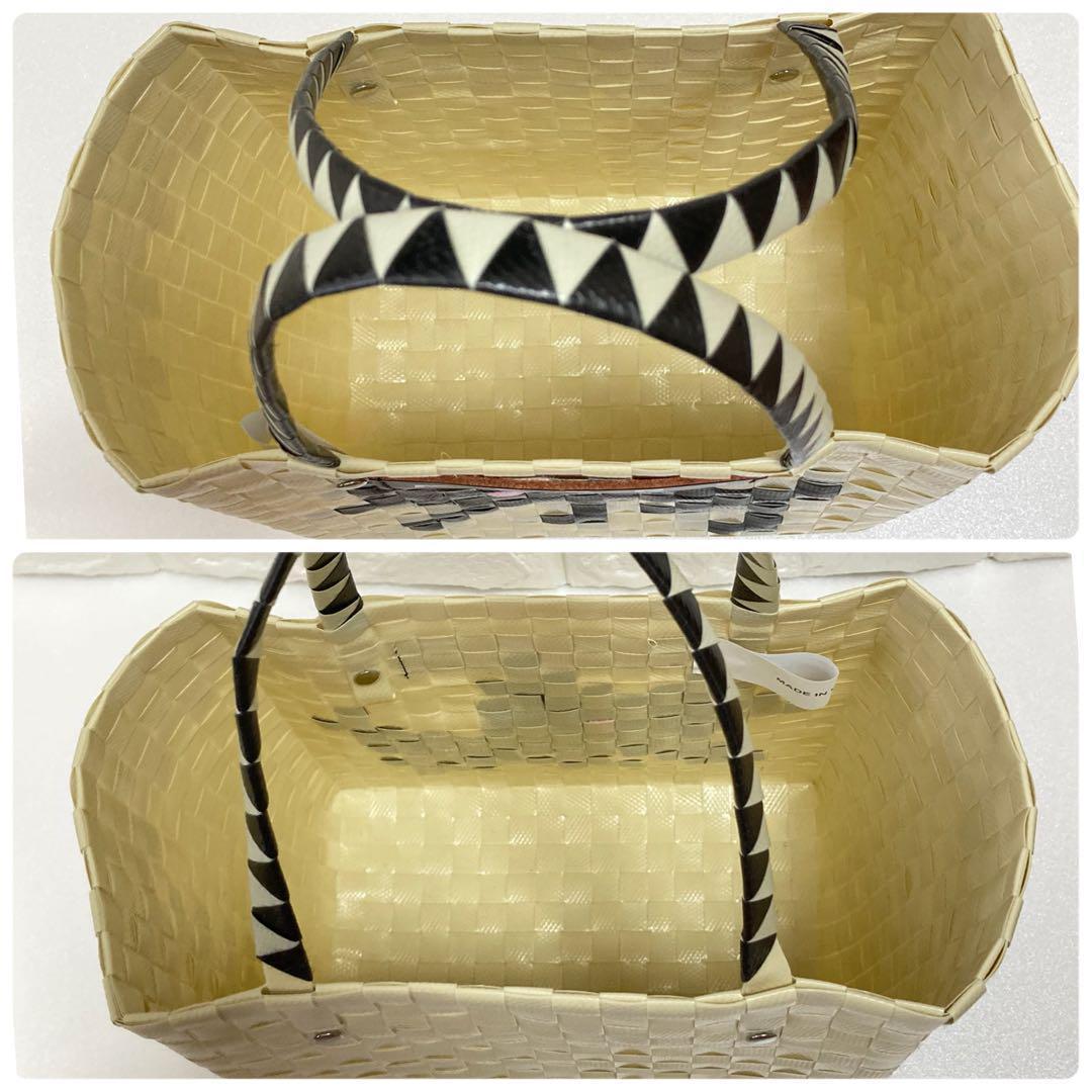 美品 MARNI マルニ FLOWER CAFE キャット バスケット トート