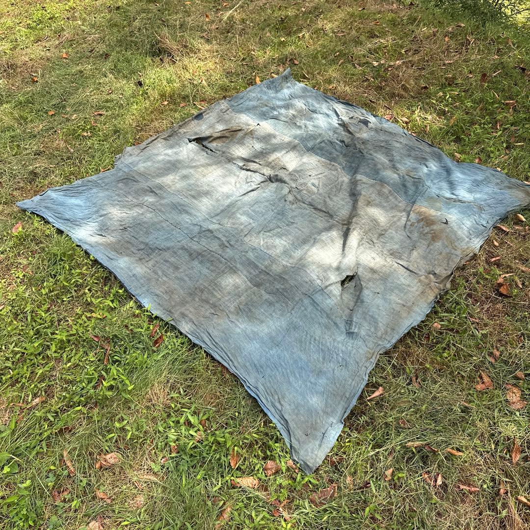 【蔵出し】藍染 BORO 古布 ボロ布 1555mm×1555 つぎはぎ　刺子