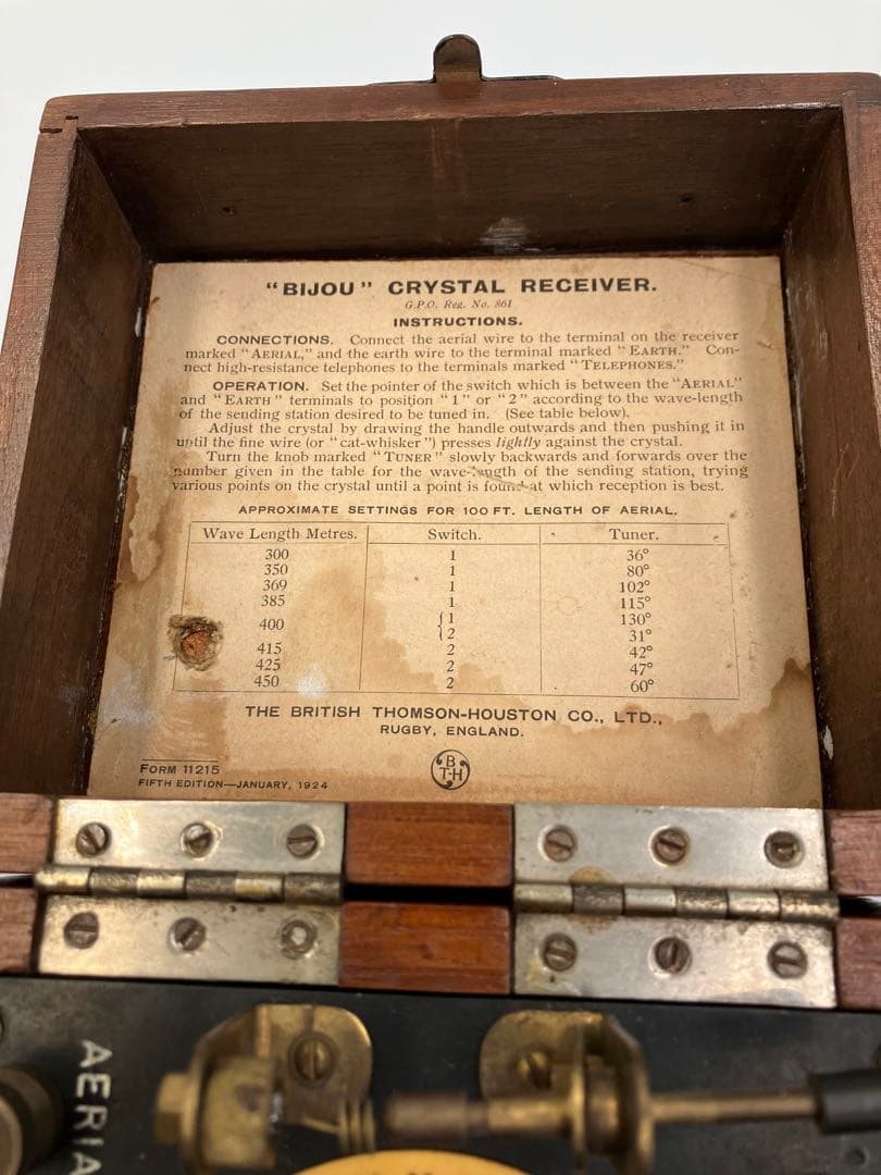 値下げしました！　鉱石ラジオ　BIJOU Crystal Radio
