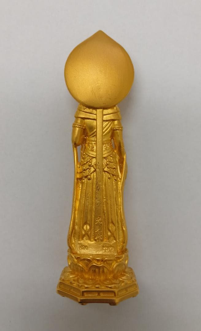 K24 純金製 光則作 聖観世音菩薩像　造幣局検定印入　高さ：約7.7cm