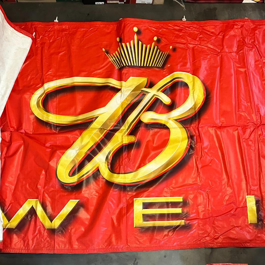 【超巨大・激レア】Budweiser (バドワイザー) 大型バナー 約9.7m