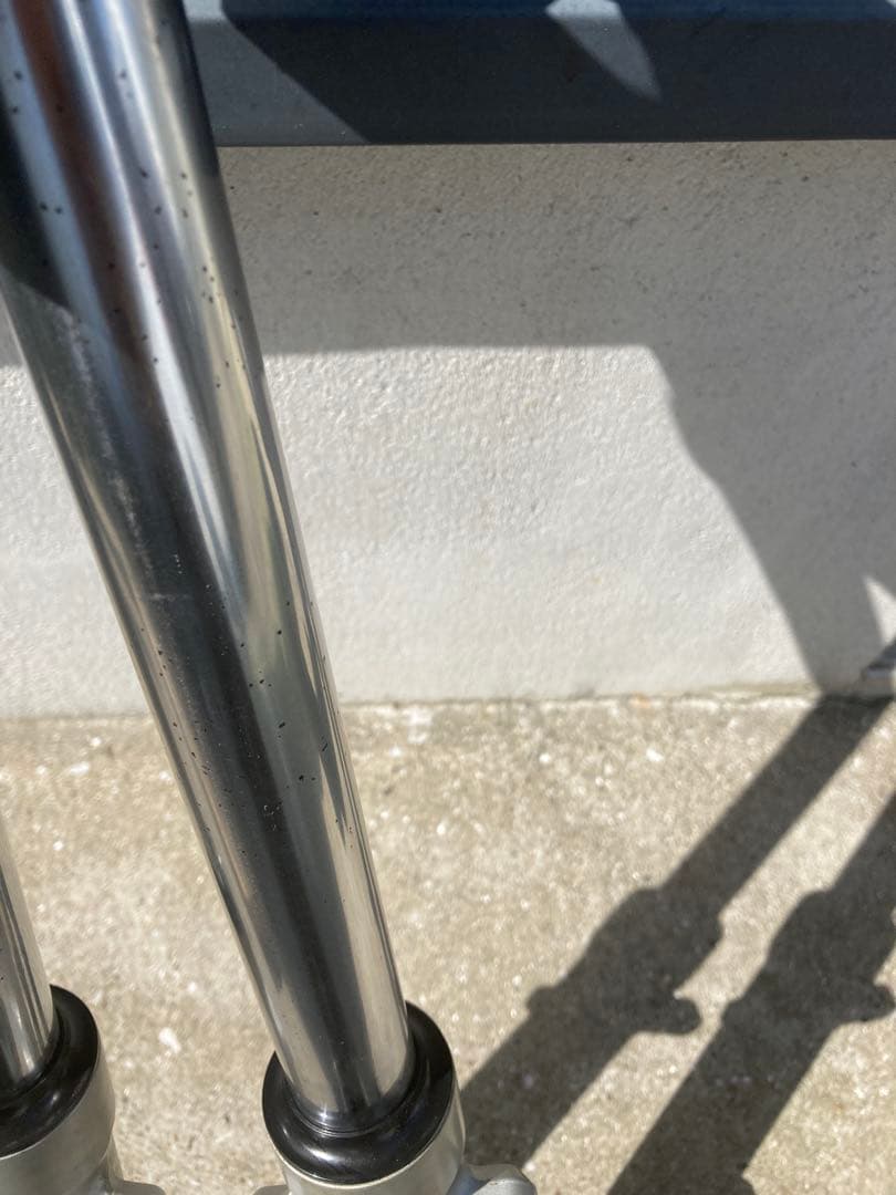 美品 NS-1 フロントフォーク 曲がり確認　シートパイプ加工済 画像　流用
