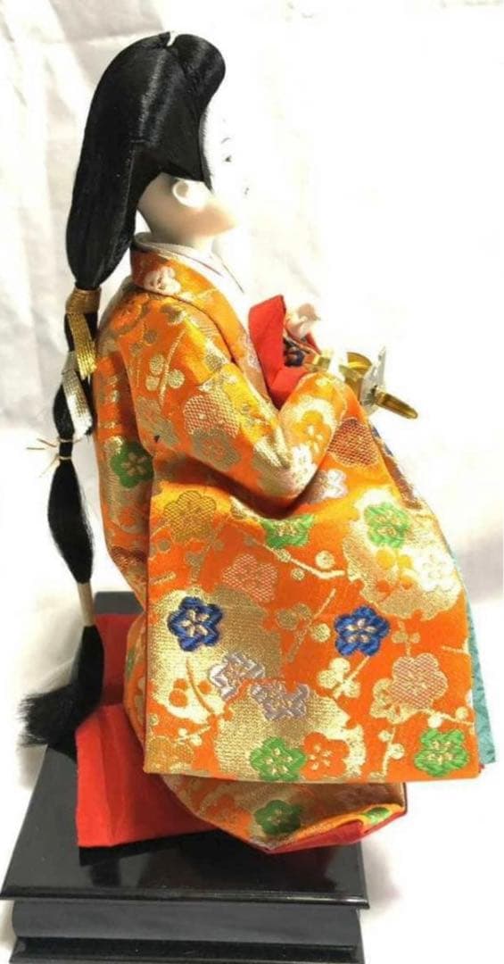 雛人形 峰月 三人官女 女官 長柄 三方 提 3体セット 台座付き お雛様 桃の