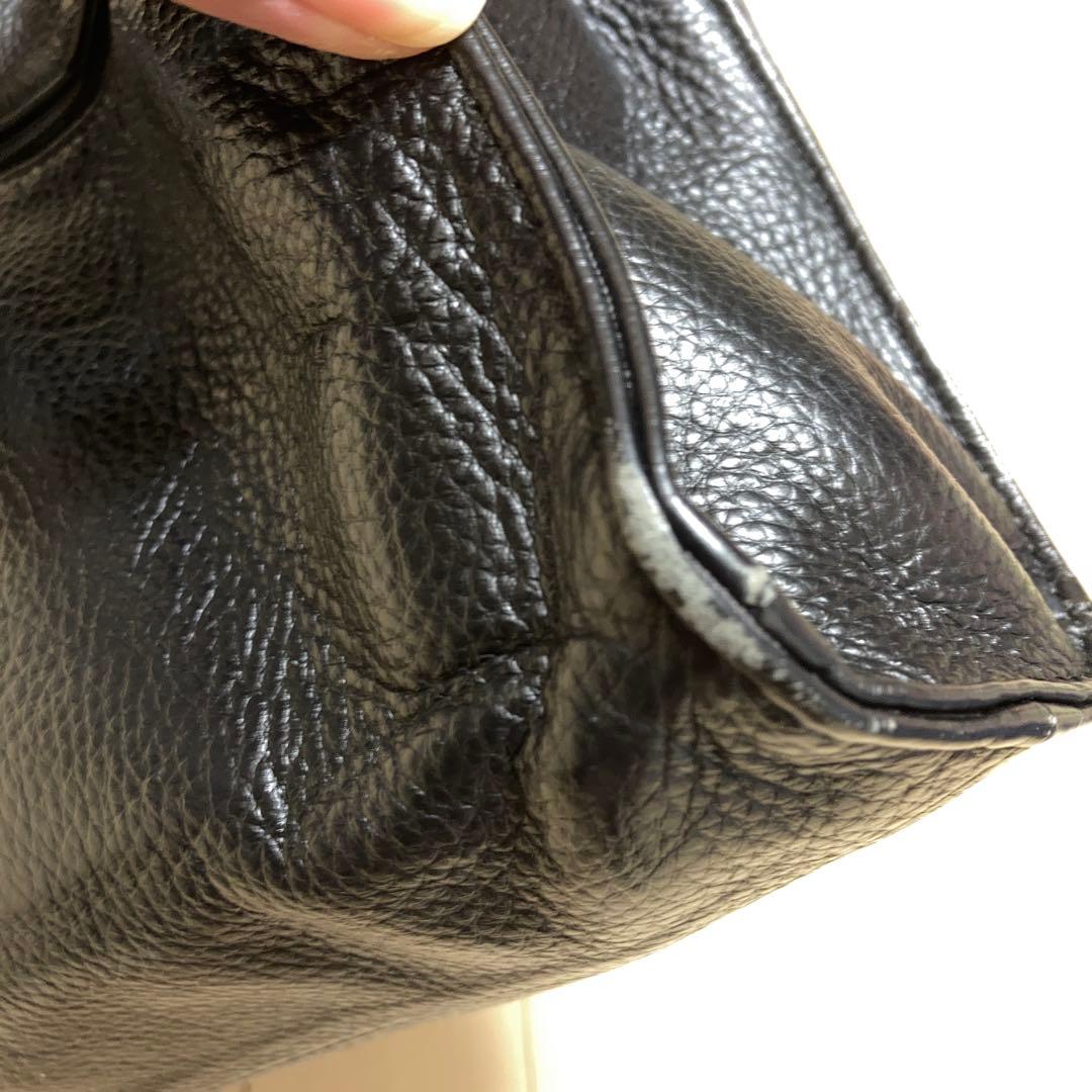 ⭐︎なみ様⭐︎イアパピヨネ　ワイドテープ黒 レザーボディバッグ